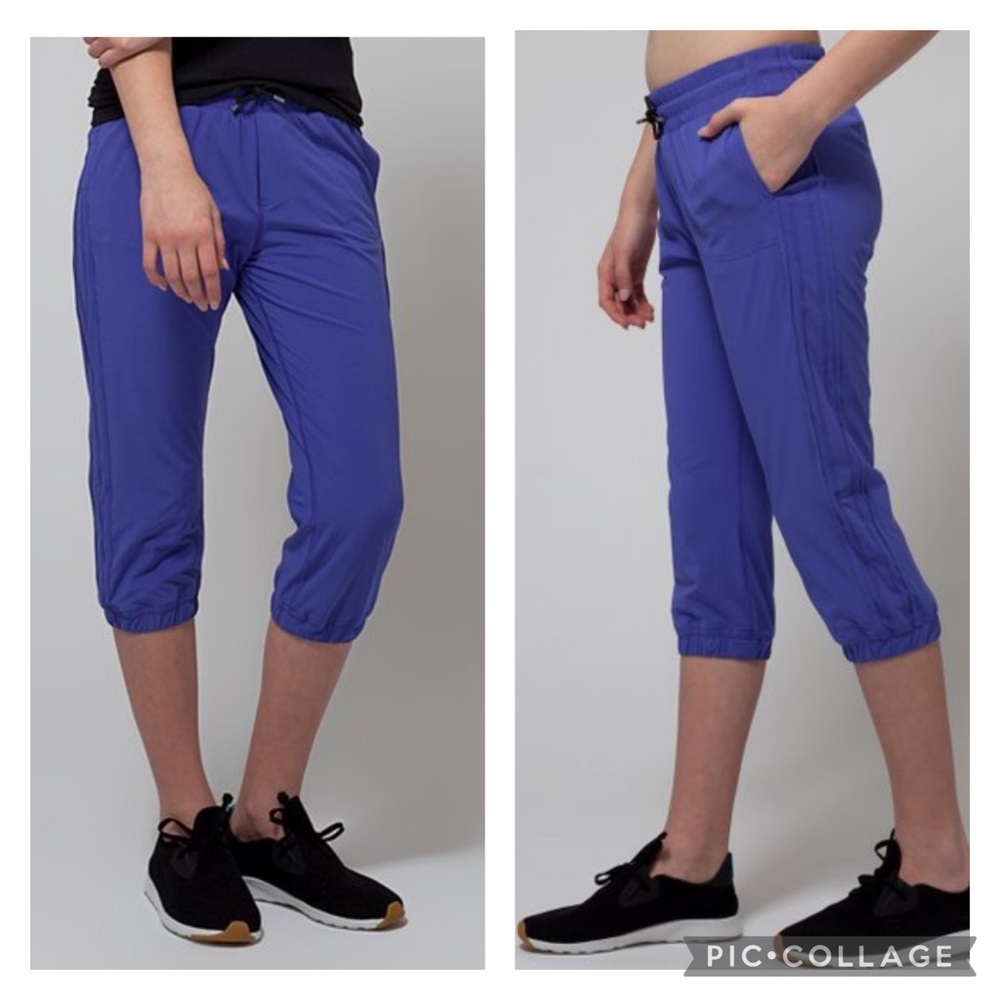 Lululemon Ivivva Iris Purple Skill Leader Crop Pants Lined Size 12 Swift Ultra